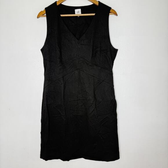 Cabi Dress Womens Large Black Sleeveless V Neck Sheath Fitted Office 3341 - Picture 1 of 7